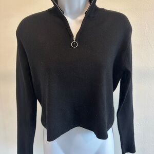 Black Half-Zip Sweater